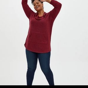 Super soft plush knit fabric sweater